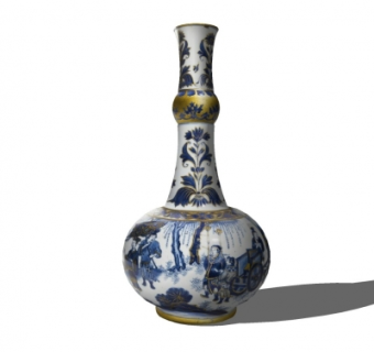 中式陶瓷花瓶su模型