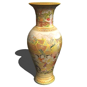 <em>中式</em>陶瓷<em>花瓶</em>su模型