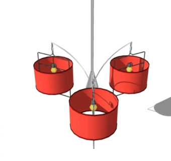 中式吊灯su模型
