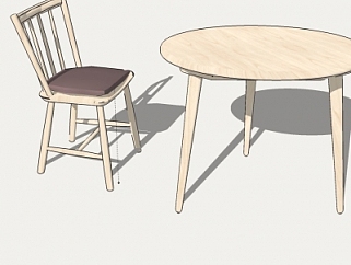 <em>北欧餐桌</em>椅组合su模型