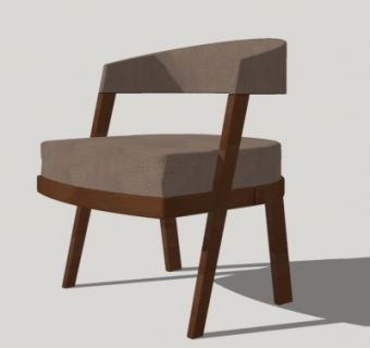 北欧单椅su模型