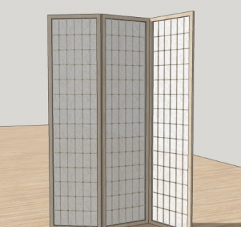 现代屏风su模型
