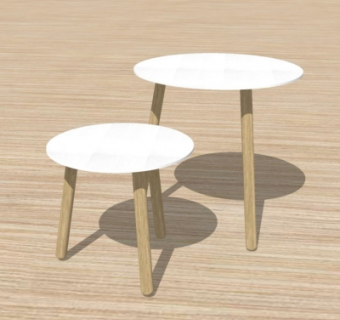 北欧边几组合su模型