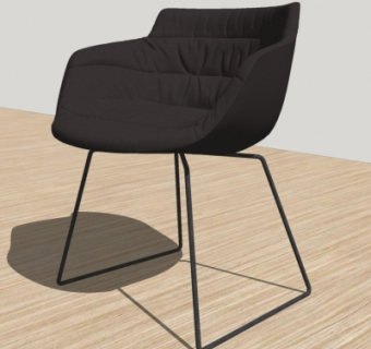 现代布艺单椅su模型