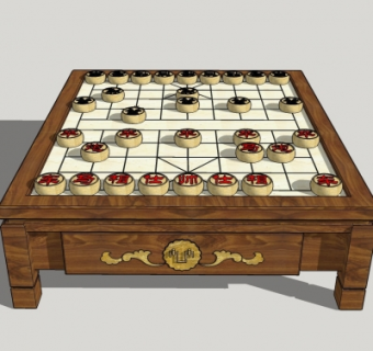 中式象棋组合su模型