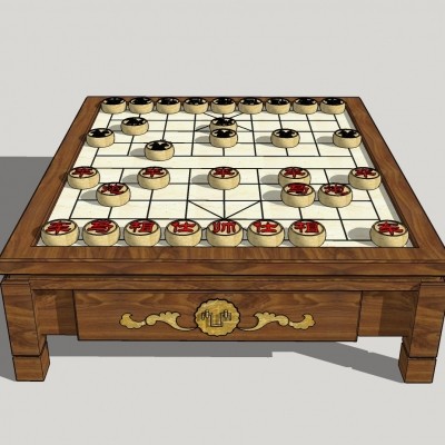 中式象棋组合su模型