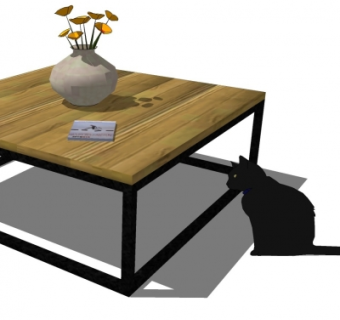 现代茶几su模型