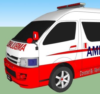 现代救护车su模型