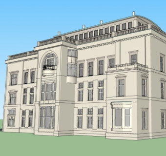 欧式办公楼su模型