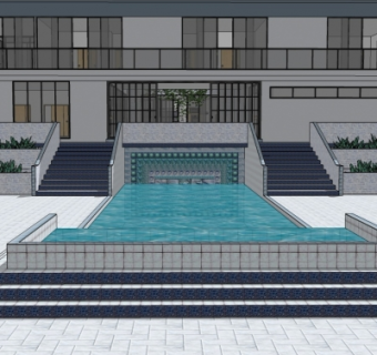 现代办公楼su模型