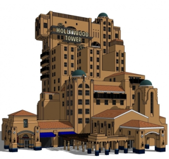 欧式酒店su模型