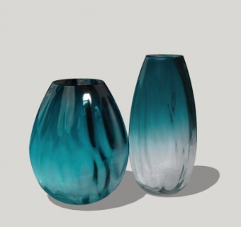 现代花瓶摆件su模型