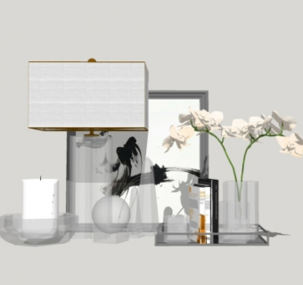 现代花瓶摆件su模型