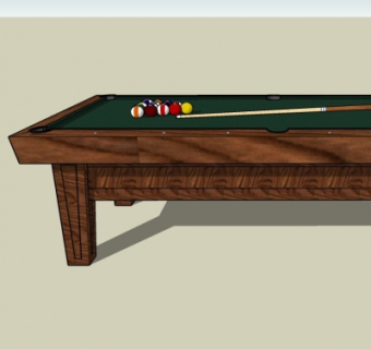 现代台球桌su模型