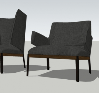 现代休闲椅su模型