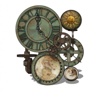 欧式古典机械钟表su模型