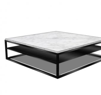 现代大理石茶几su模型