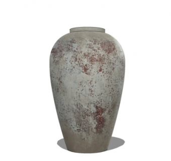 中式陶罐su模型