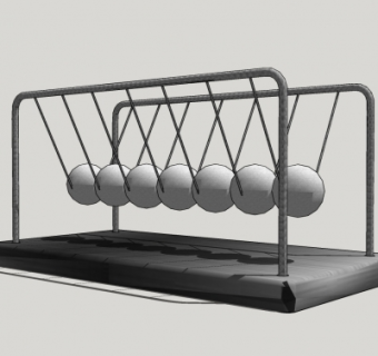 现代金属摆件su模型