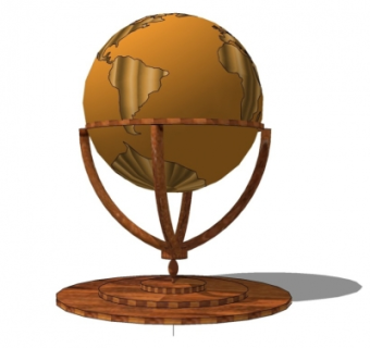 现代地球仪su模型