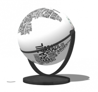 现代地球仪su模型