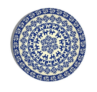 现代瓷盘su模型