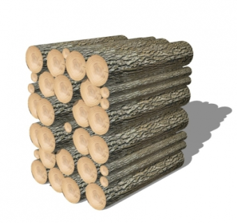 现代柴火su模型