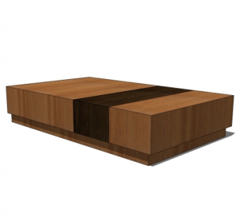 中式实木茶几su模型