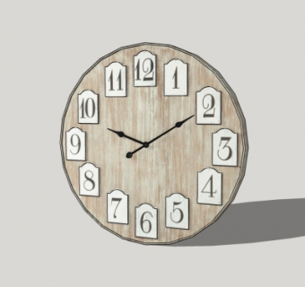 北欧钟表挂件su模型