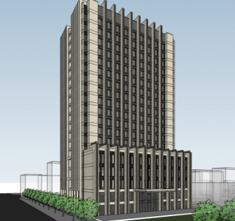 现代写字楼su模型