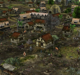 欧式古典村子规划su模型