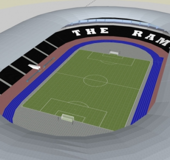 现代体育馆su模型