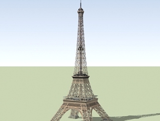 欧式埃菲尔铁塔su模型