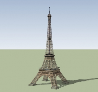 欧式埃菲尔铁塔su模型