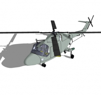 现代直升机su模型