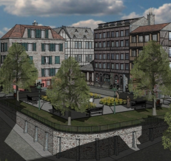 欧式公寓楼su模型