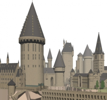 欧式古典城堡su模型
