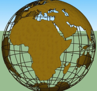 现代地球仪su模型