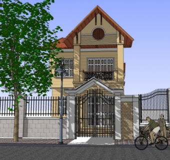 欧式钟楼su模型