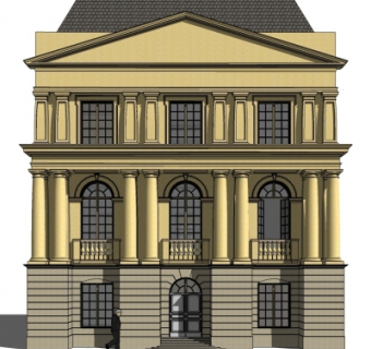 欧式古典住宅su模型