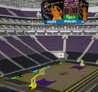 现代篮球馆su模型