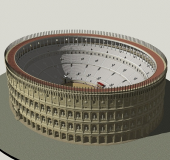 欧式体育馆su模型