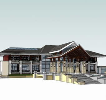 东南亚会所su模型