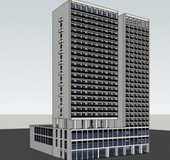 现代写字楼su模型