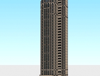 欧式古典高层公寓楼su模型