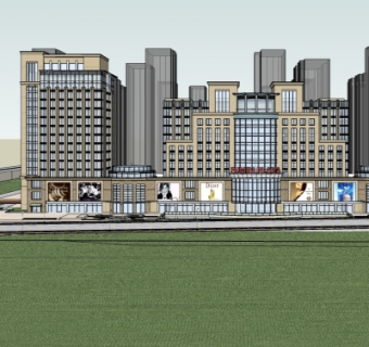 现代写字楼su模型