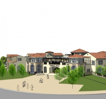 欧式住宅区su模型