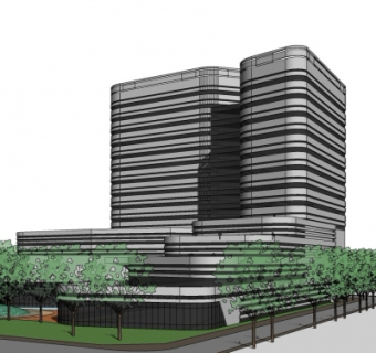 现代酒店su模型