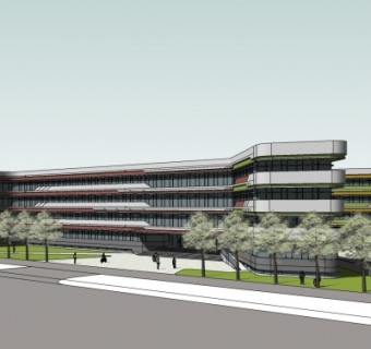 现代教学楼su模型