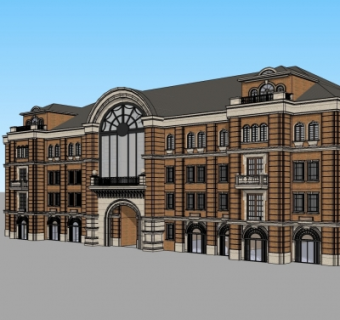 欧式商业会所su模型